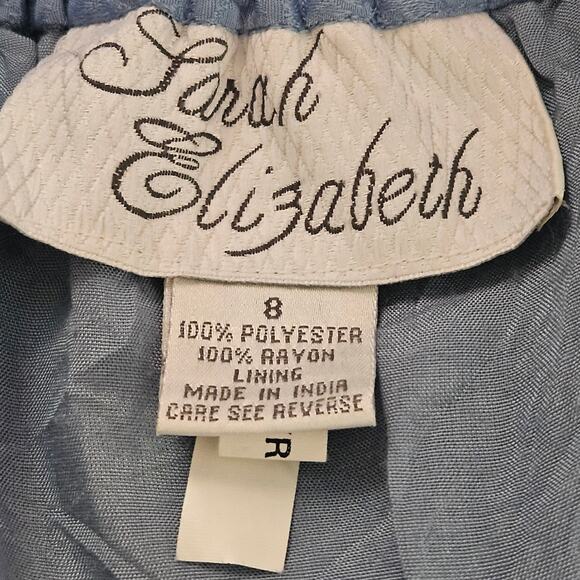 Sarah Elizabeth Vintage Blue Midi Skirt Size 8 - Picture 3 of 3